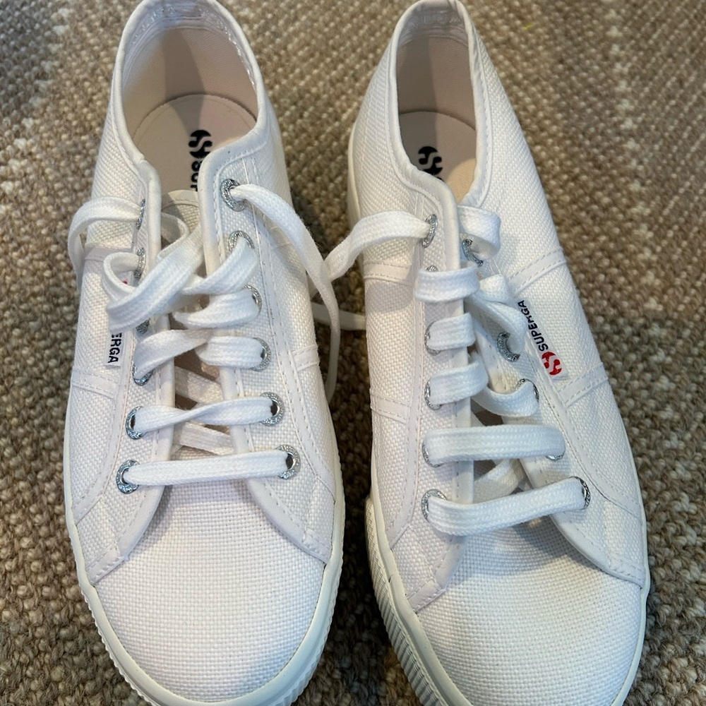 Superga White Platform Sneaker - Picture 3 of 5